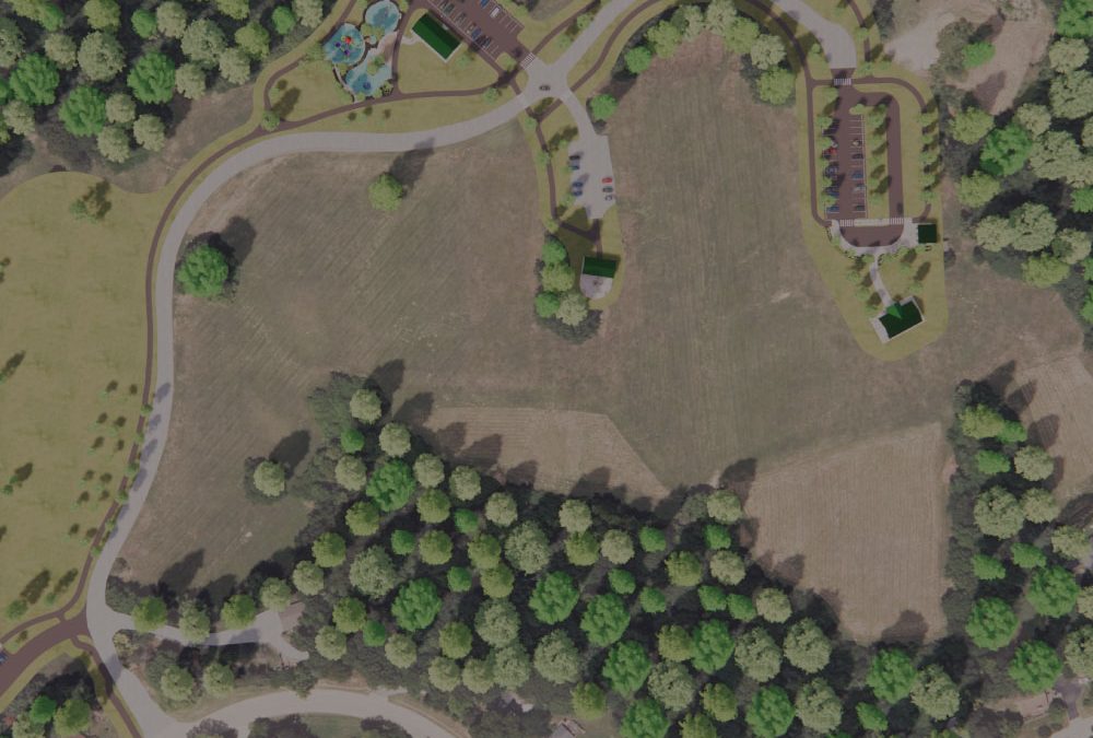 pleasant ridge park revitalization drone view
