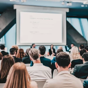 Individuals at a meeting