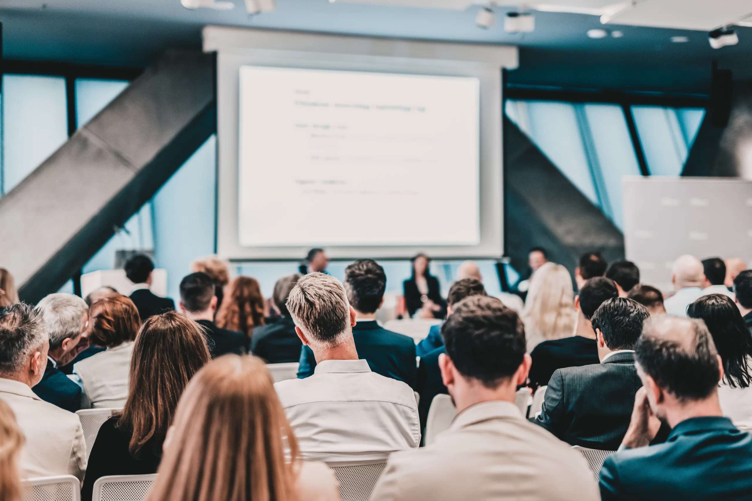 Individuals at a meeting